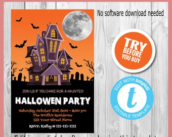 items similar to hand crafted glow in the dark halloween invitations
