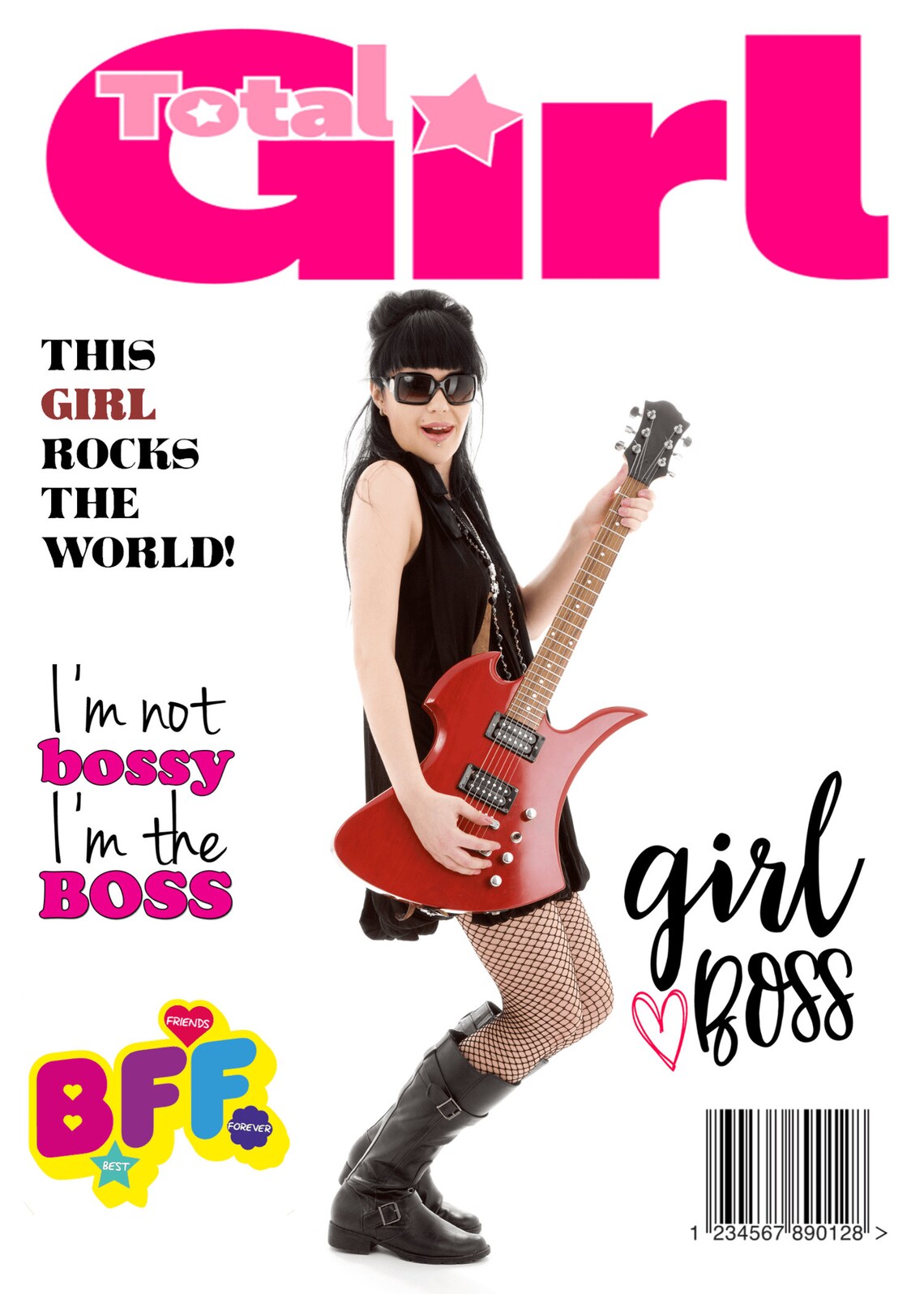 Total Girl Fake Magazine Cover Magazine Template Etsy