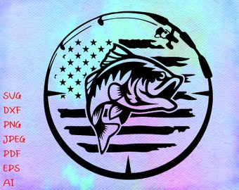 Free Free 188 Hunting Fishing American Flag Svg SVG PNG EPS DXF File