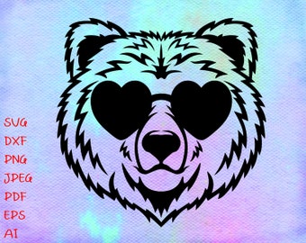 Download Bear With Sunglasses Etsy