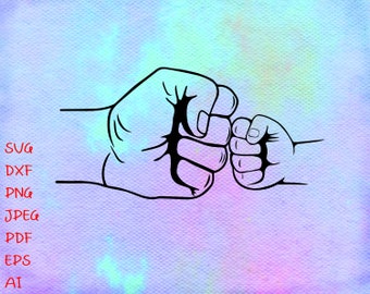Free Free 297 Father&#039;s Day Father Son Fist Bump Svg Free SVG PNG EPS DXF File