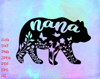 Download Nana Bear Svg Etsy