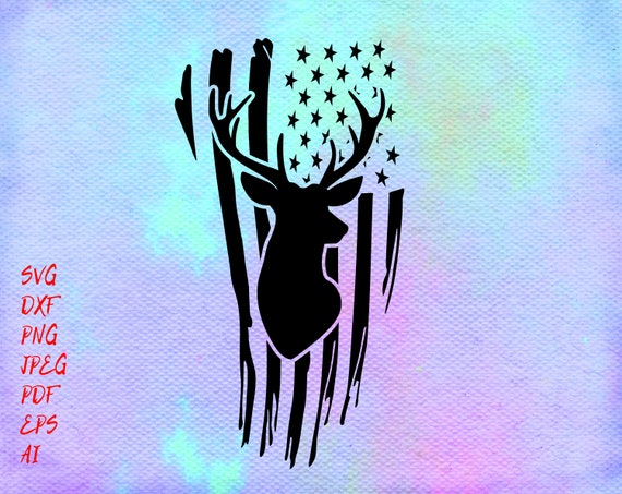 Download Distressed American Flag svg hunting svg deer svg | Etsy