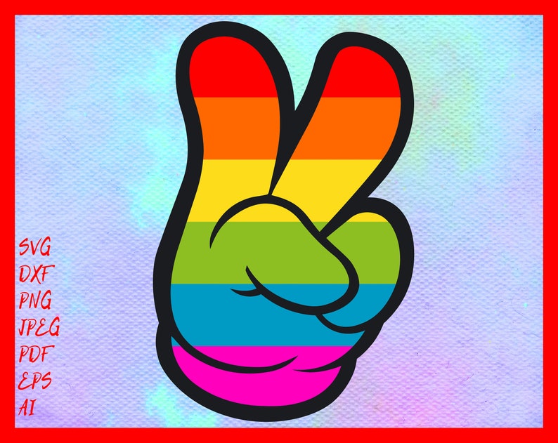 Download LGBT SVG / Pride Svg / Gay Pride Svg / Rainbow Peace Sign ...