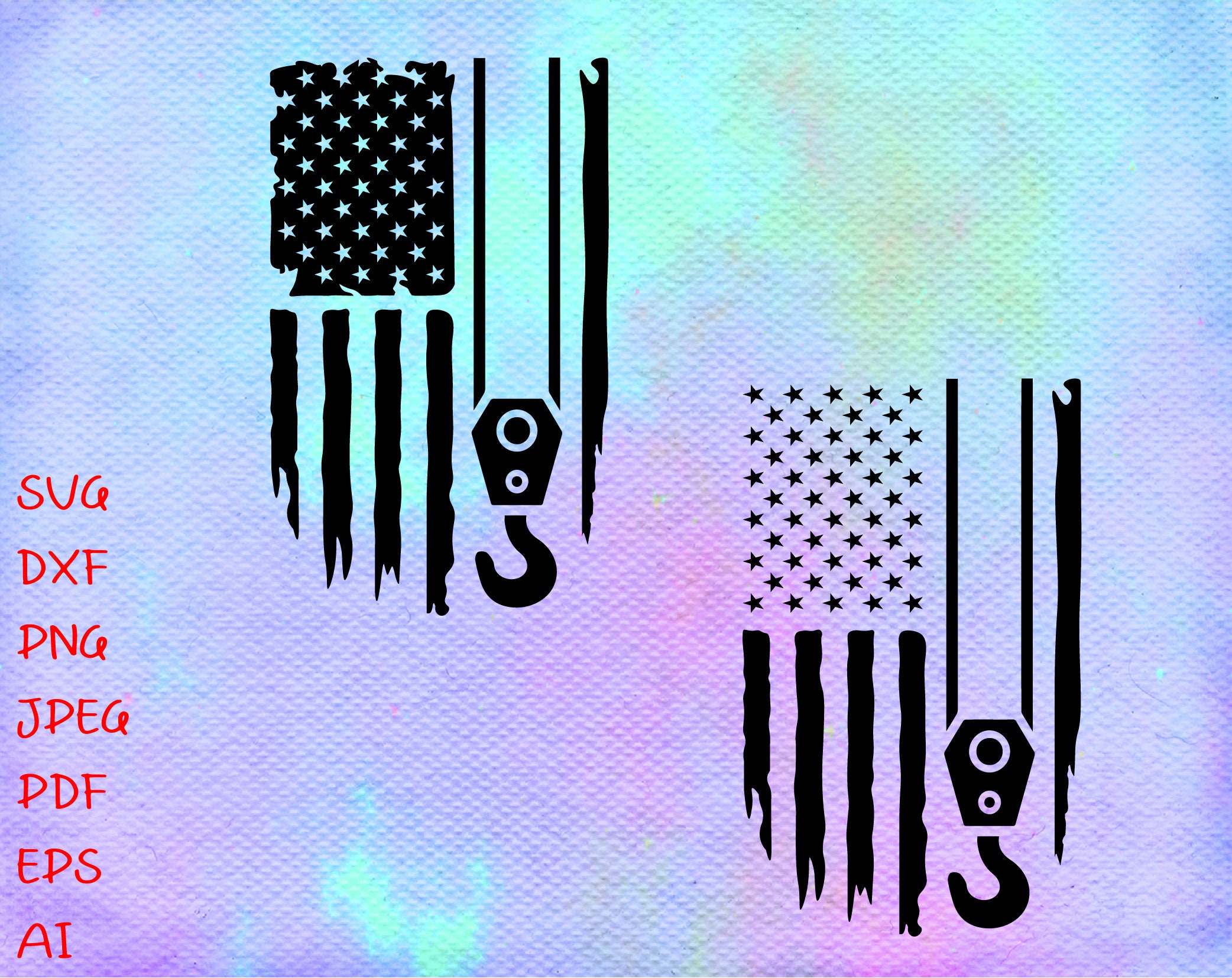 Crane Operator American Flag SVG Crane Ball and Hook SVG Etsy