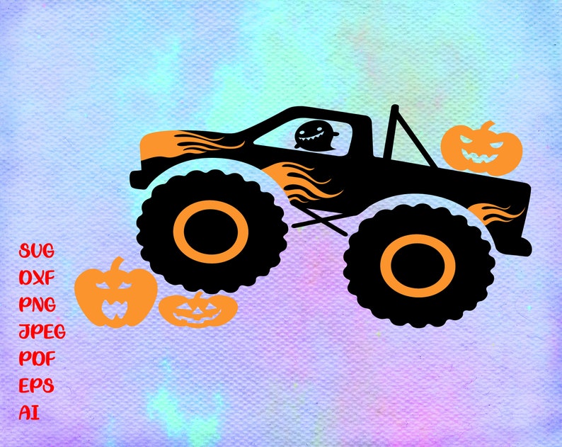 Download Pumpkin Monster Truck Svg Fall Truck Svg Boy Halloween Svg | Etsy