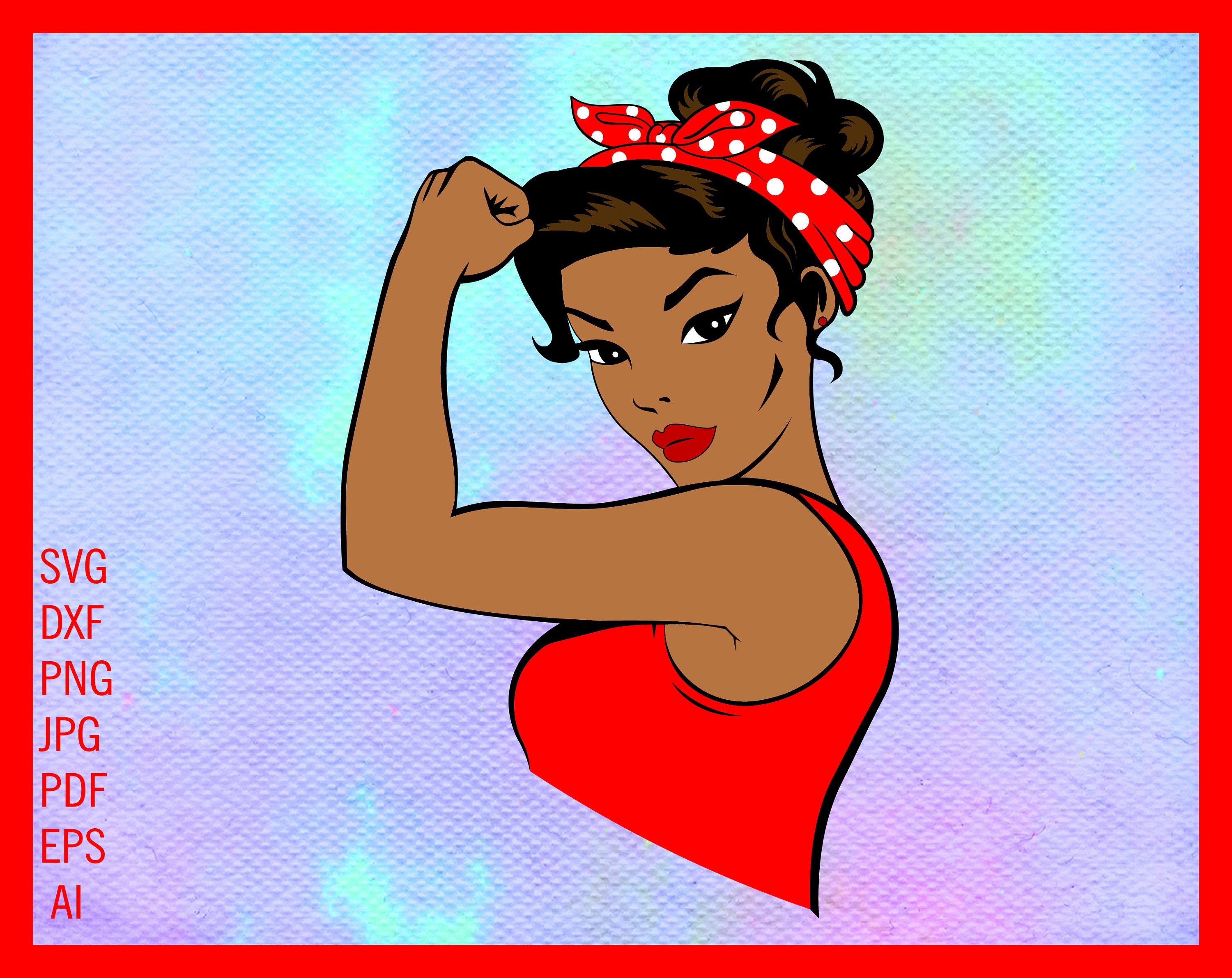 Download Rosie The Riveter Black Woman Svgbreast Cancer Svg Rosie Etsy