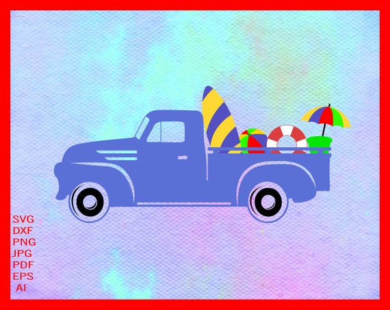 Download Truck Svg Summer Truck Svg Beach Ball Boy Summer Design Etsy