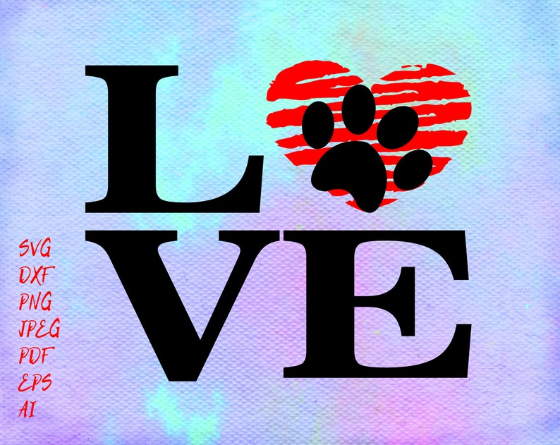 Free Free Paw Print Love Svg 191 SVG PNG EPS DXF File