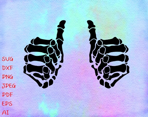 Daumen Hoch Skeleton Svg Doppel Daumen Hoch Svg Skelett Svg Etsy