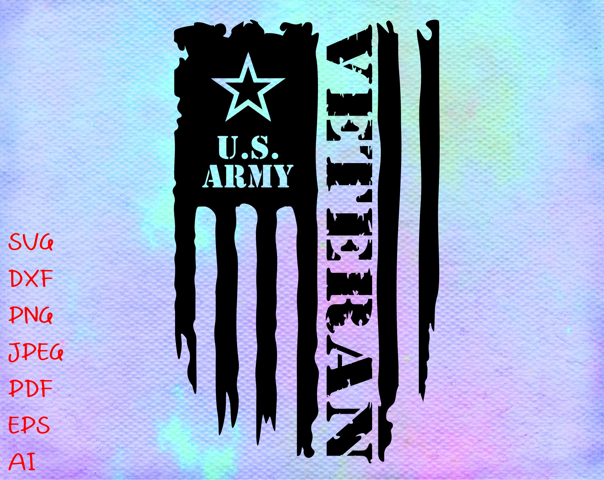 U.S Army Veteran Flag Instant Download U.S Army SVG U.S Army Etsy