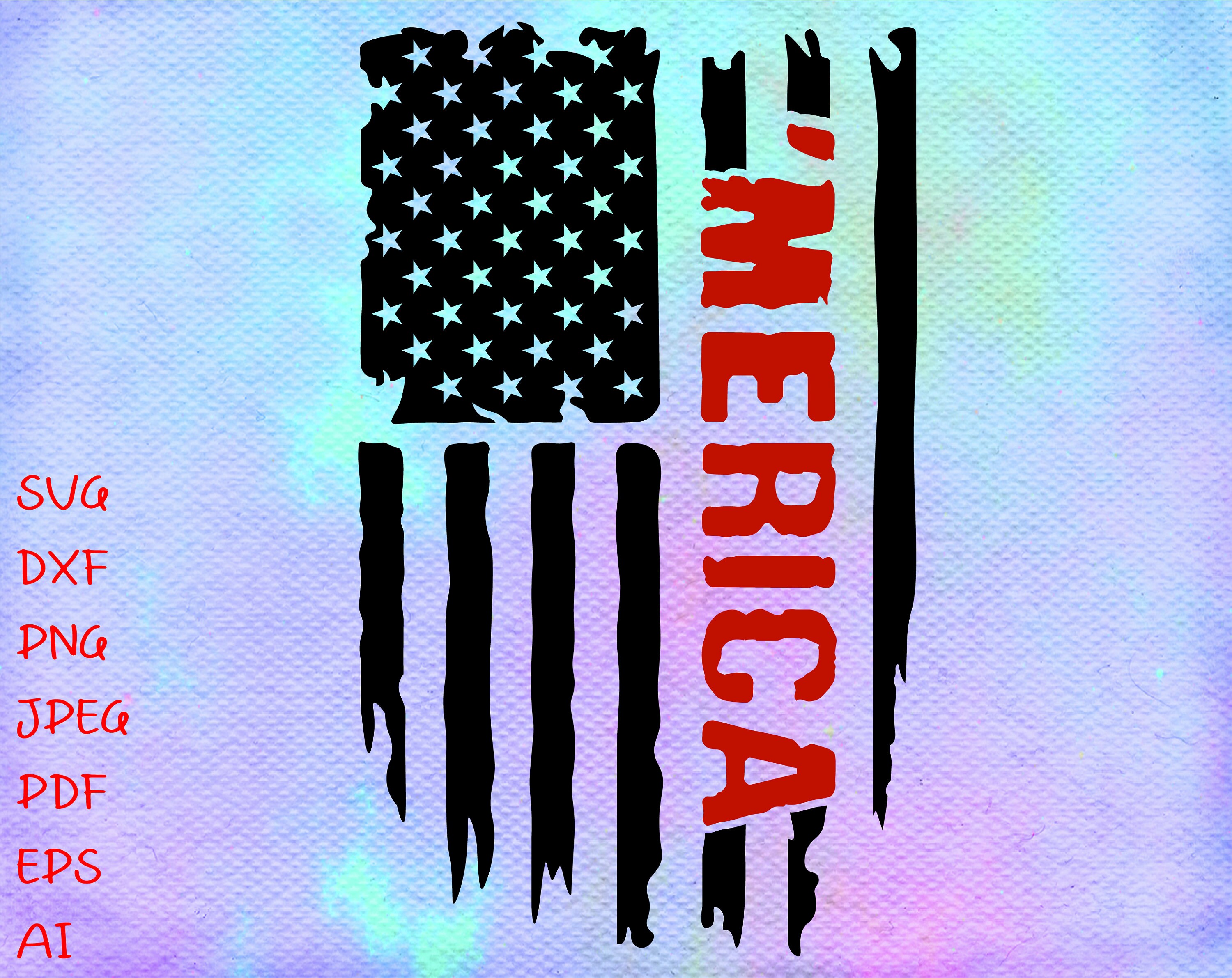 Merica SVG Fileamerican Flag SVGUSA Flag Svg File-cutting - Etsy