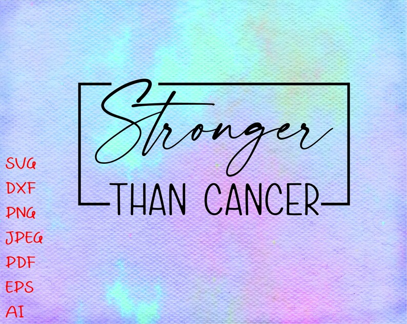 Stronger Than Cancer svg Warrior Breast Cancer SVG Cut | Etsy