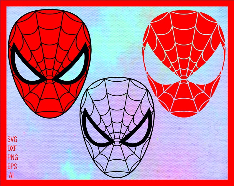 Spiderman Svg Mask Svg Spiderman Face Svg Spiderman Mask Cricut Cut Files Superhero Svg Silhouette Cut Files Svg Paper Party Kids Craft Supplies Tools