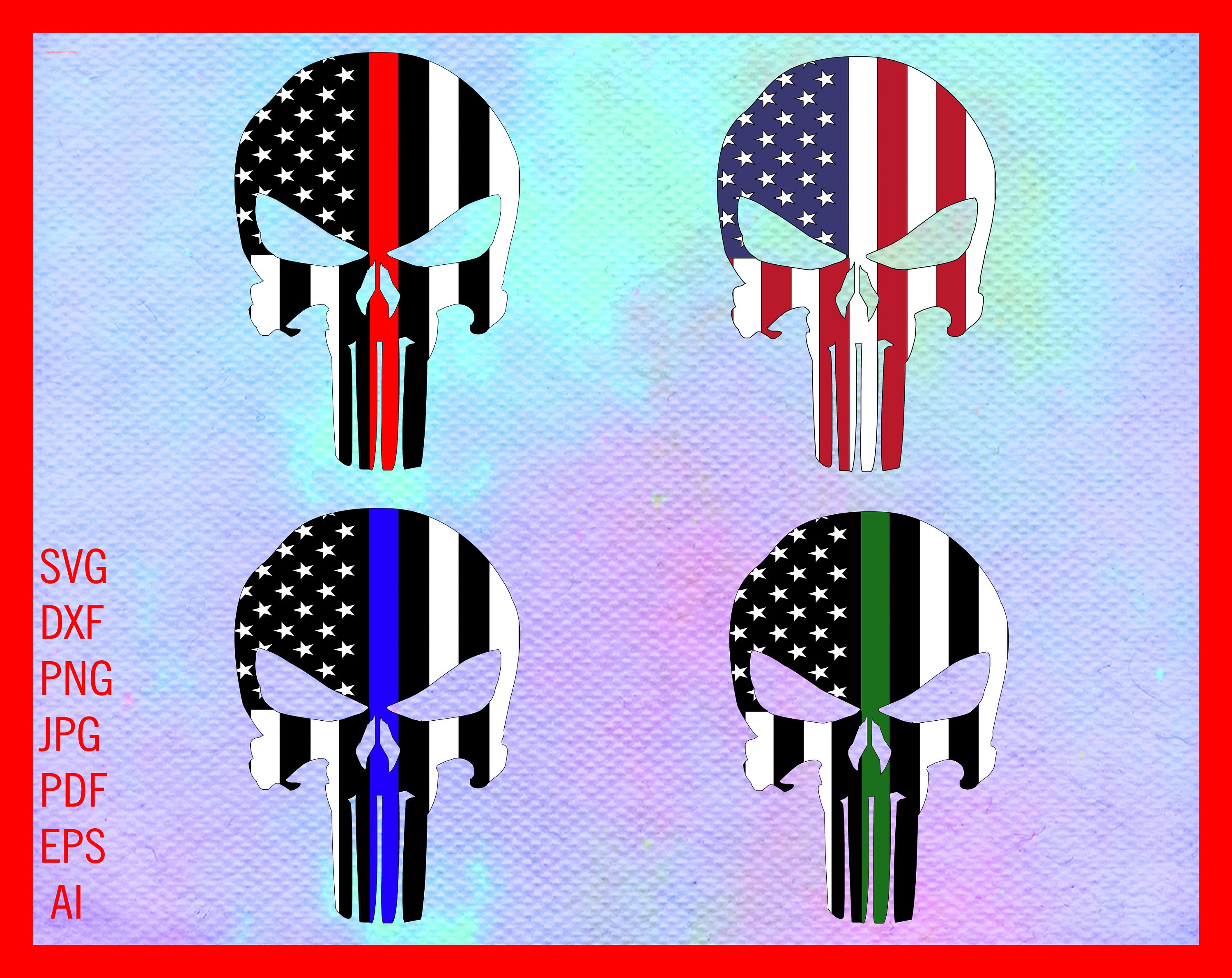 Download American Flag Punisher Svg American Flag Punisher Skull Etsy