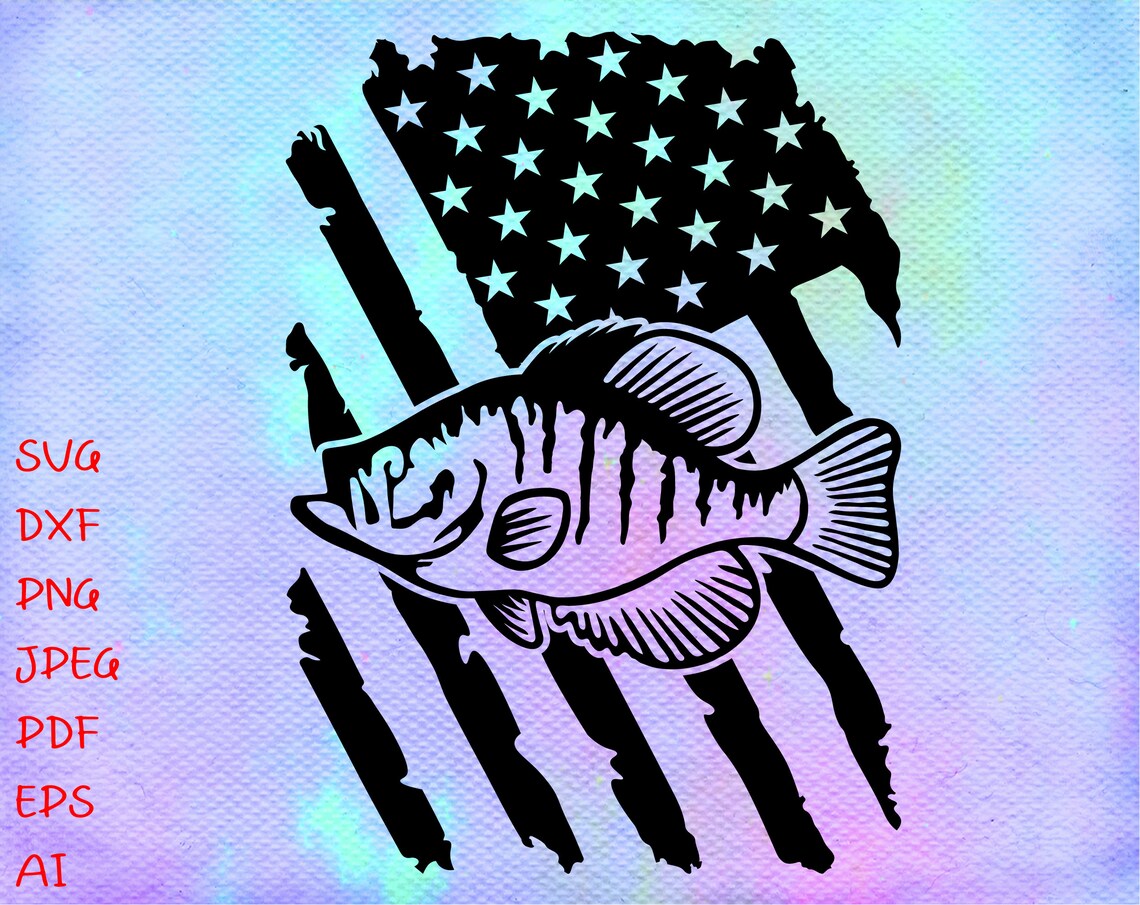 Distressed Flag Crappie svgCrappie Fishing Fishing svg | Etsy
