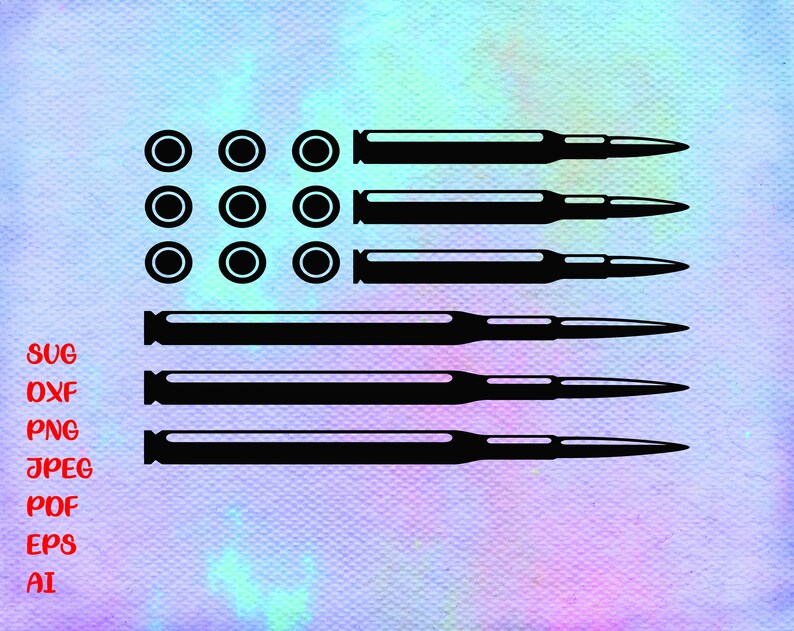 Download Bullet american flag file svg ai dxf eps png digital | Etsy