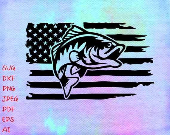 Download Fishing Distressed American Usa Flag Svg Fishing Svg America Etsy