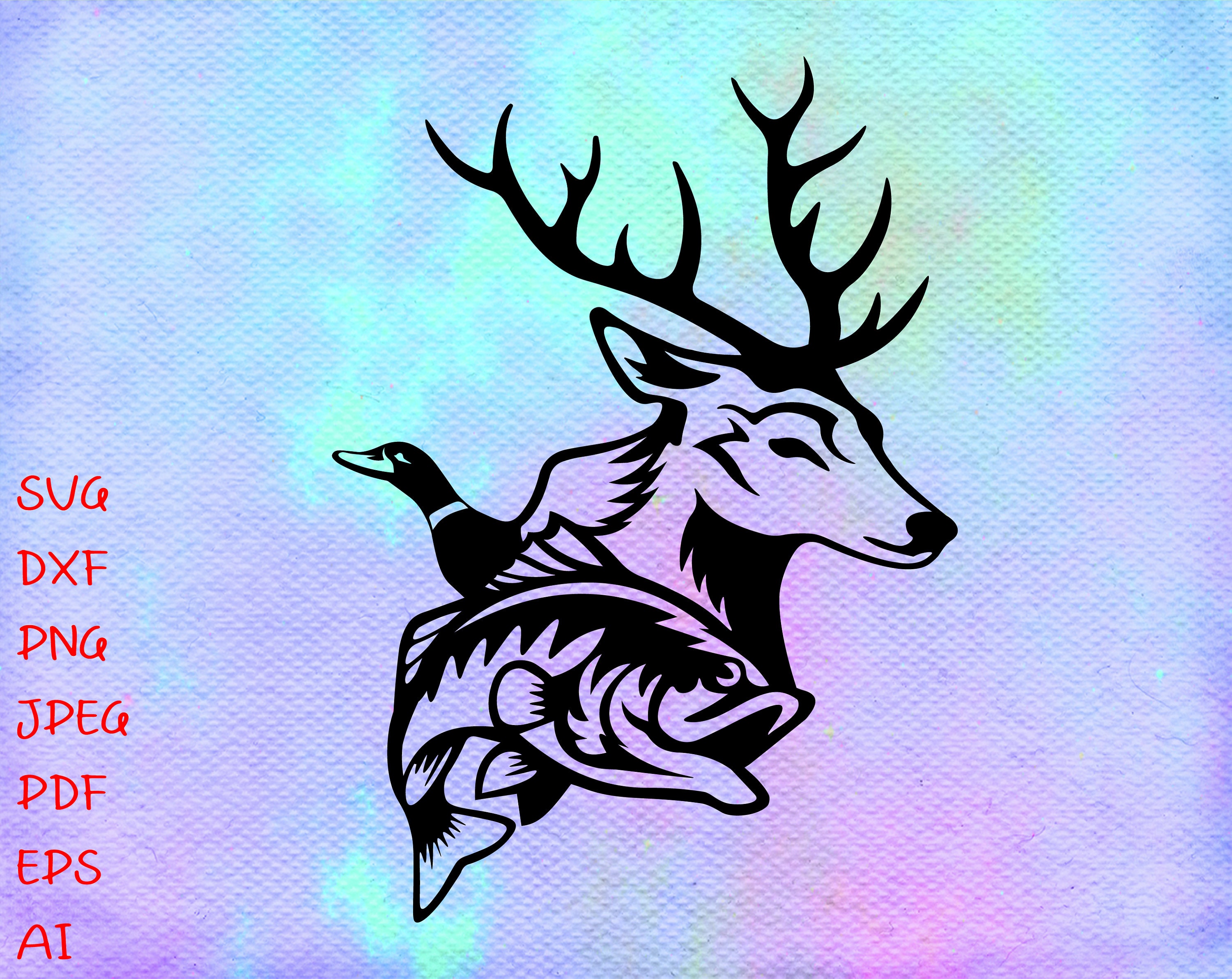 Duck Deer Fish Svghunting Svg Deer Svg Fishing Svg Duck Etsy