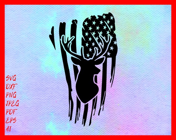 Download Distressed American Flag Svg Hunting Svg Deer Svg Etsy