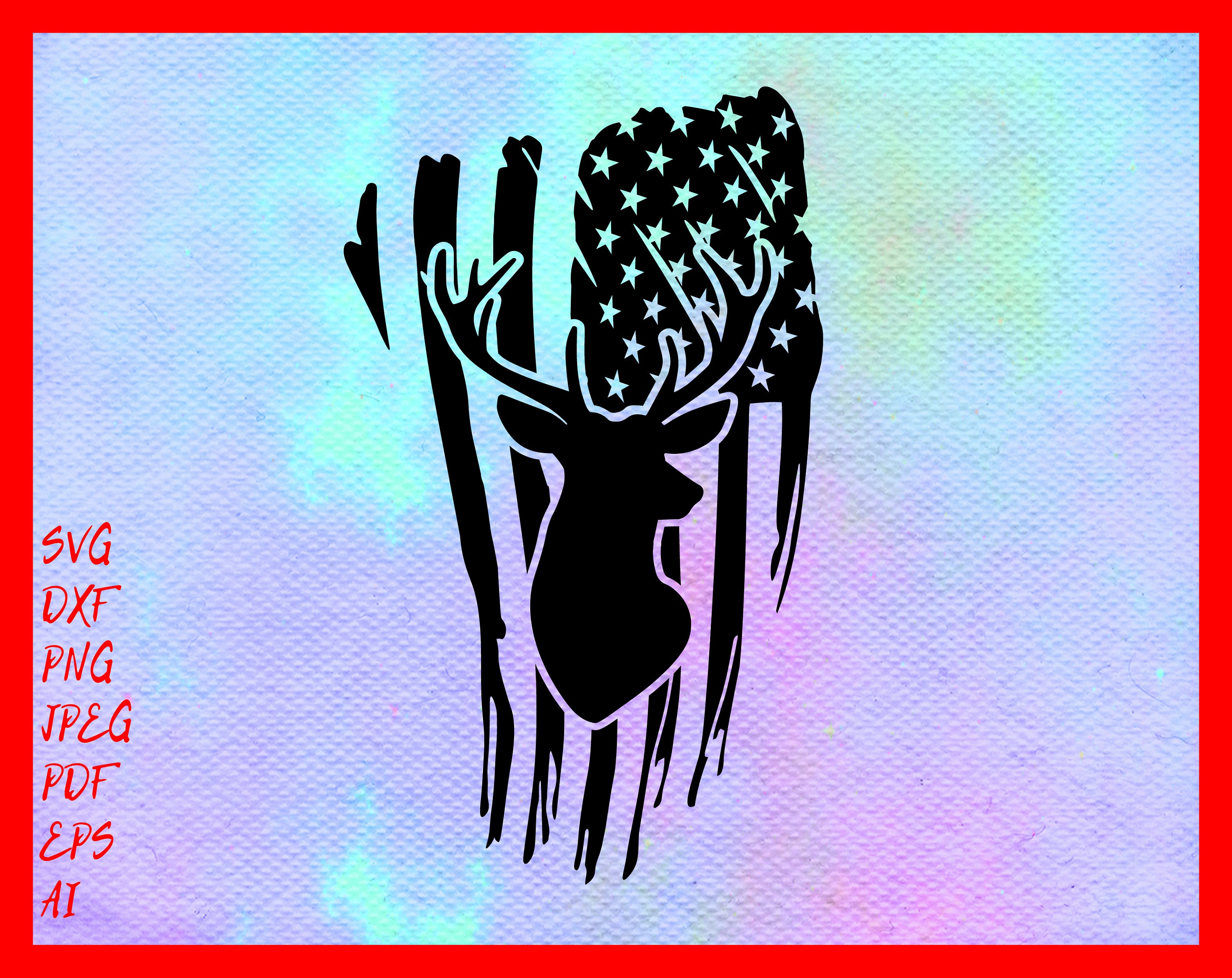 Download Distressed American Flag Svg Hunting Svg Deer Svg Etsy