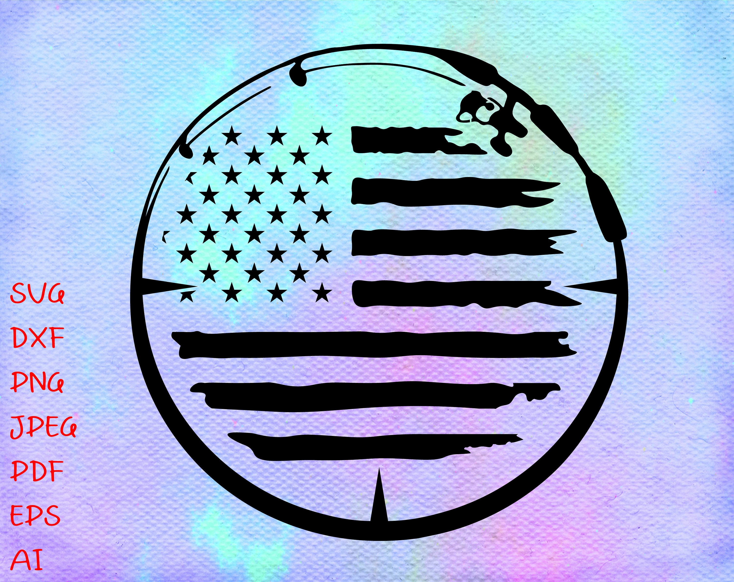 Download Hunting and fishing american flag svg american flag design ...