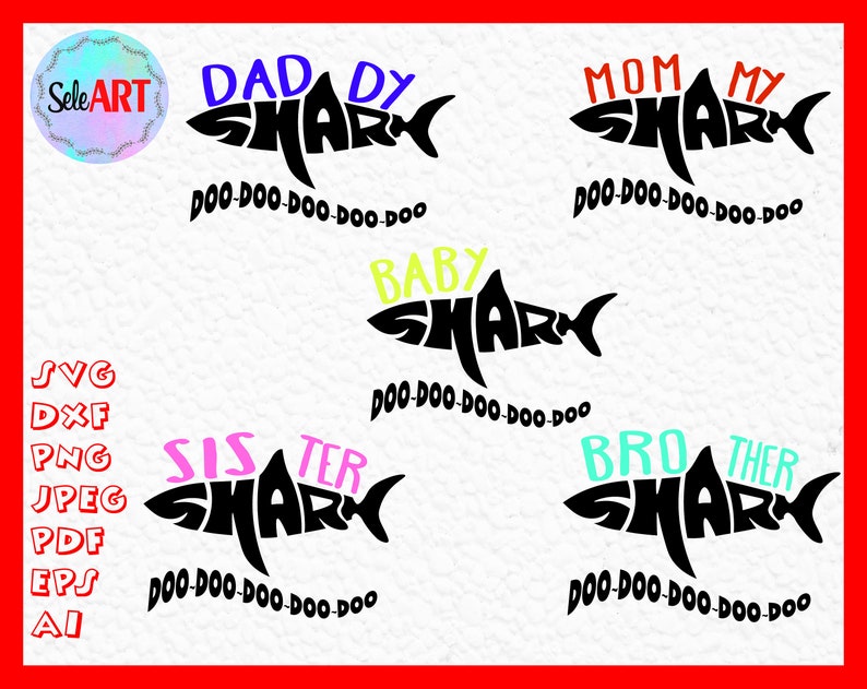 Download Shark Svg Family Shark Doo Doo Doo Clip Art Baby Shark Sublimation Design For Tshirt Bundle Sea World Paper Party Kids Craft Supplies Tools
