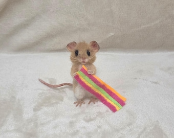Topi infeltriti ad ago, animali fatti a mano da collezione