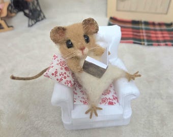 Needle felted mice animals handmade ooak collectibles