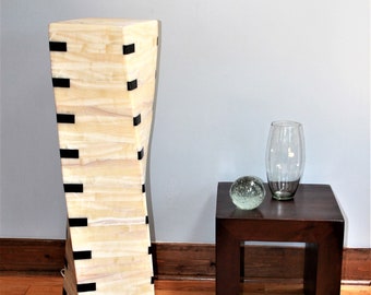 Twisted Onyx floor lamp/pedestal, 59" - Stylish natural piece of art