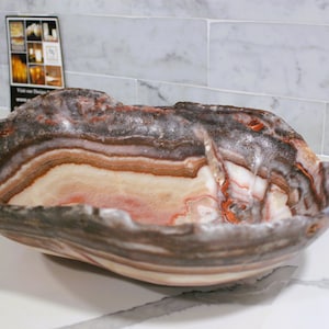 Fire Onyx Decorative Bowl - Natural stone