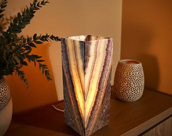 Fire Onyx desk lamp, 16"  - The wonder of Nature in your home