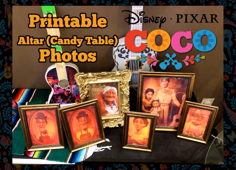 Printable Coco Ofrenda Photos Coco Altar Photos Candy Table Etsy