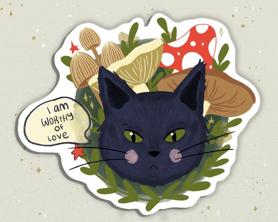 Premium Cat Sticker | Cottagecore Stickers, Laptop Stickers, Journal  Stickers, Vinyl Stickers