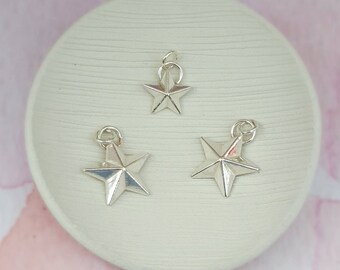 1 Sterling Silver Medium Star Pendant