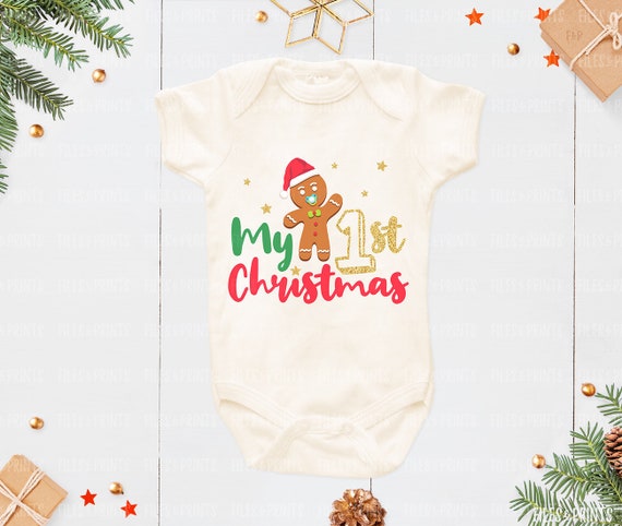 Christmas SVG Shirt DXF My First Christmas Baby Christmas | Etsy