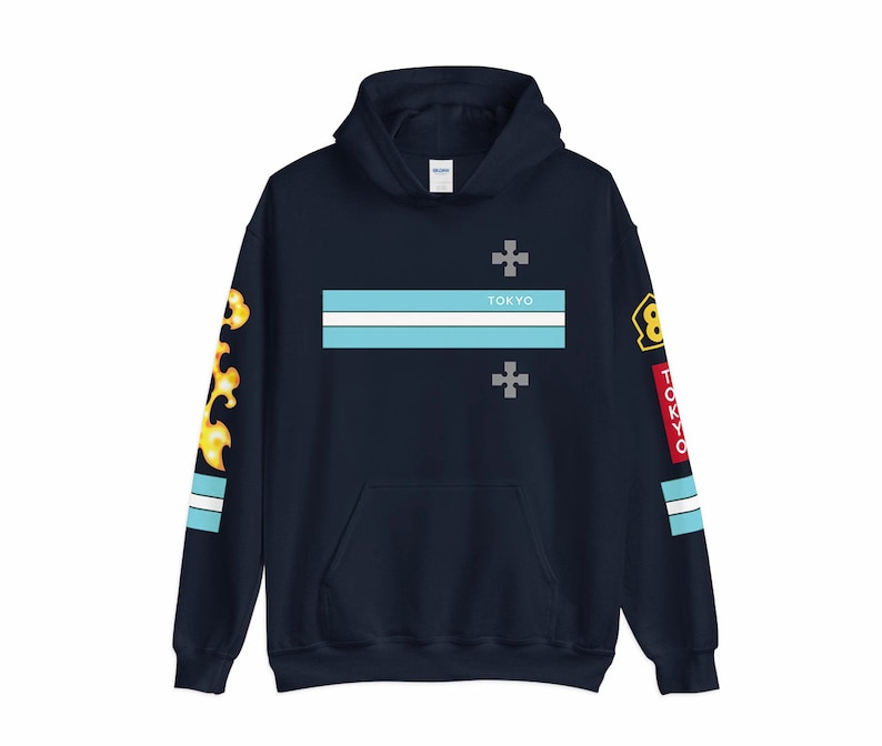 Anime Hoodie, Fire Hoodie, Manga Hoodie, Japanese Hoodie, Shirt, Trendy Anime Gifts, Cosplayer, Costume gift, image 2