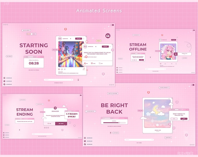 Twitch Overlay Animated | Stream Overlay Pixel Frog | Cute Comfy Cozy ...