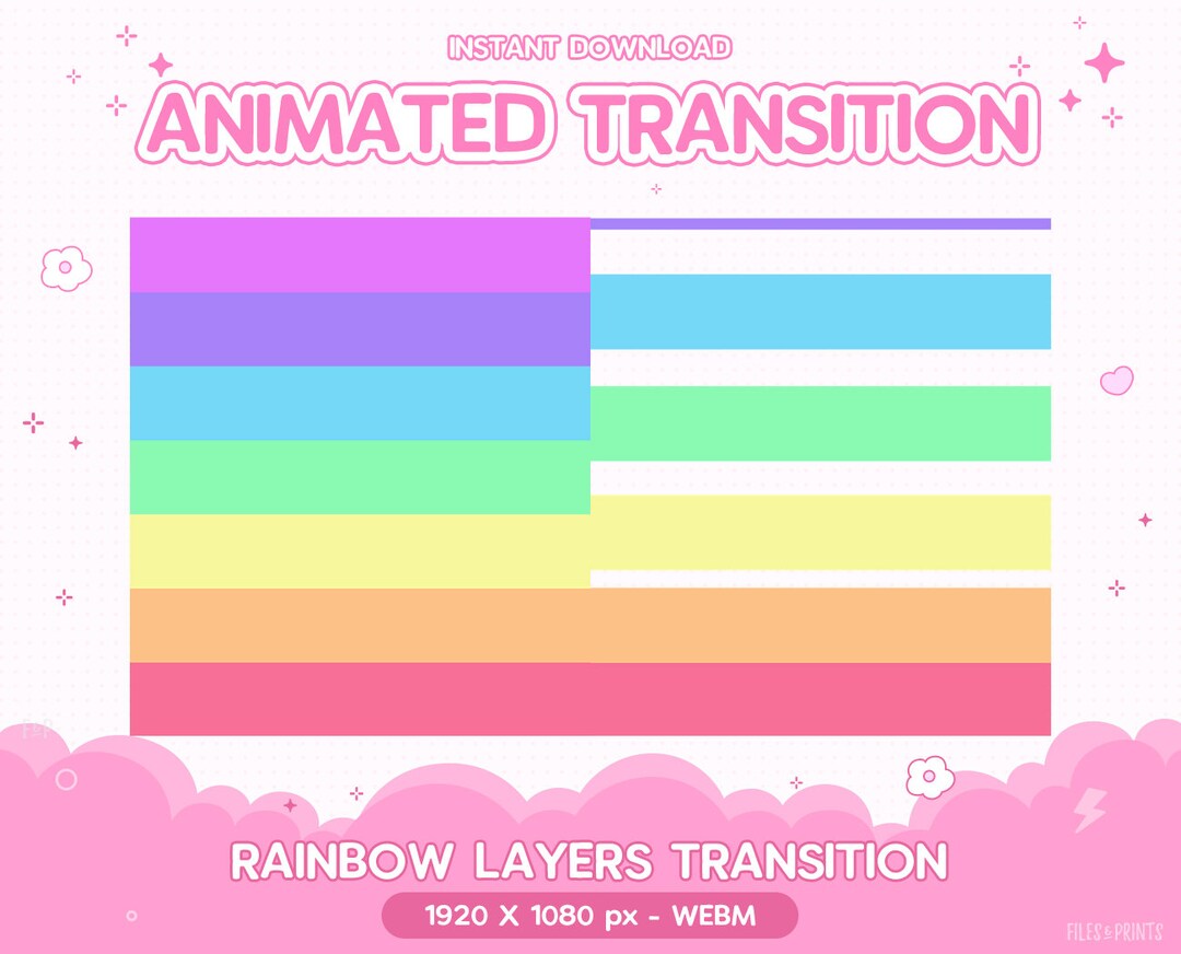Twitch Animated Stinger Transition, Rainbow Layers Transition, Stream ...
