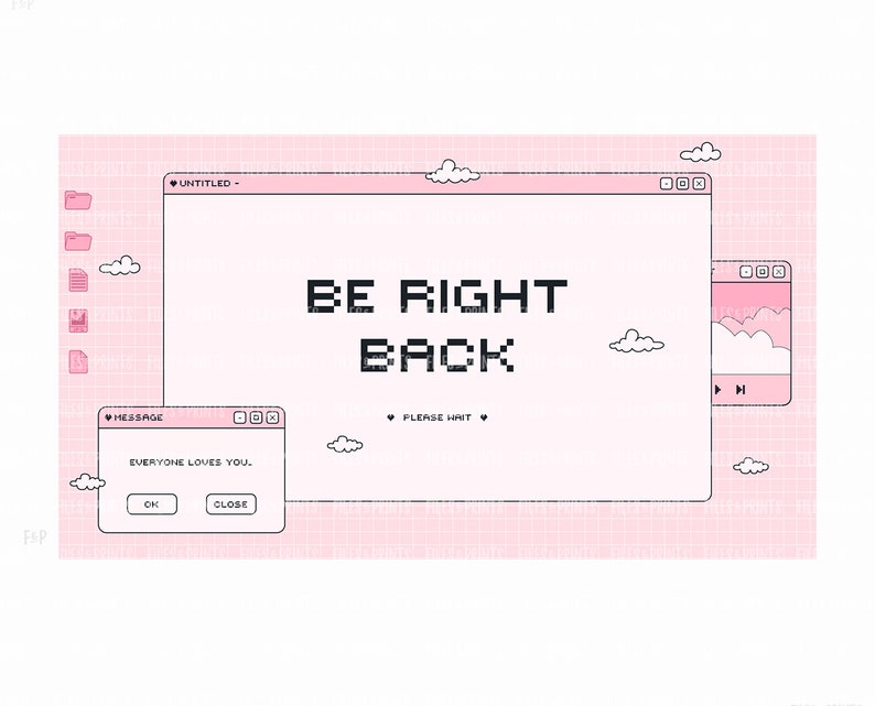 Twitch Animated Screen Peach Pixel Stream Screens Streamer