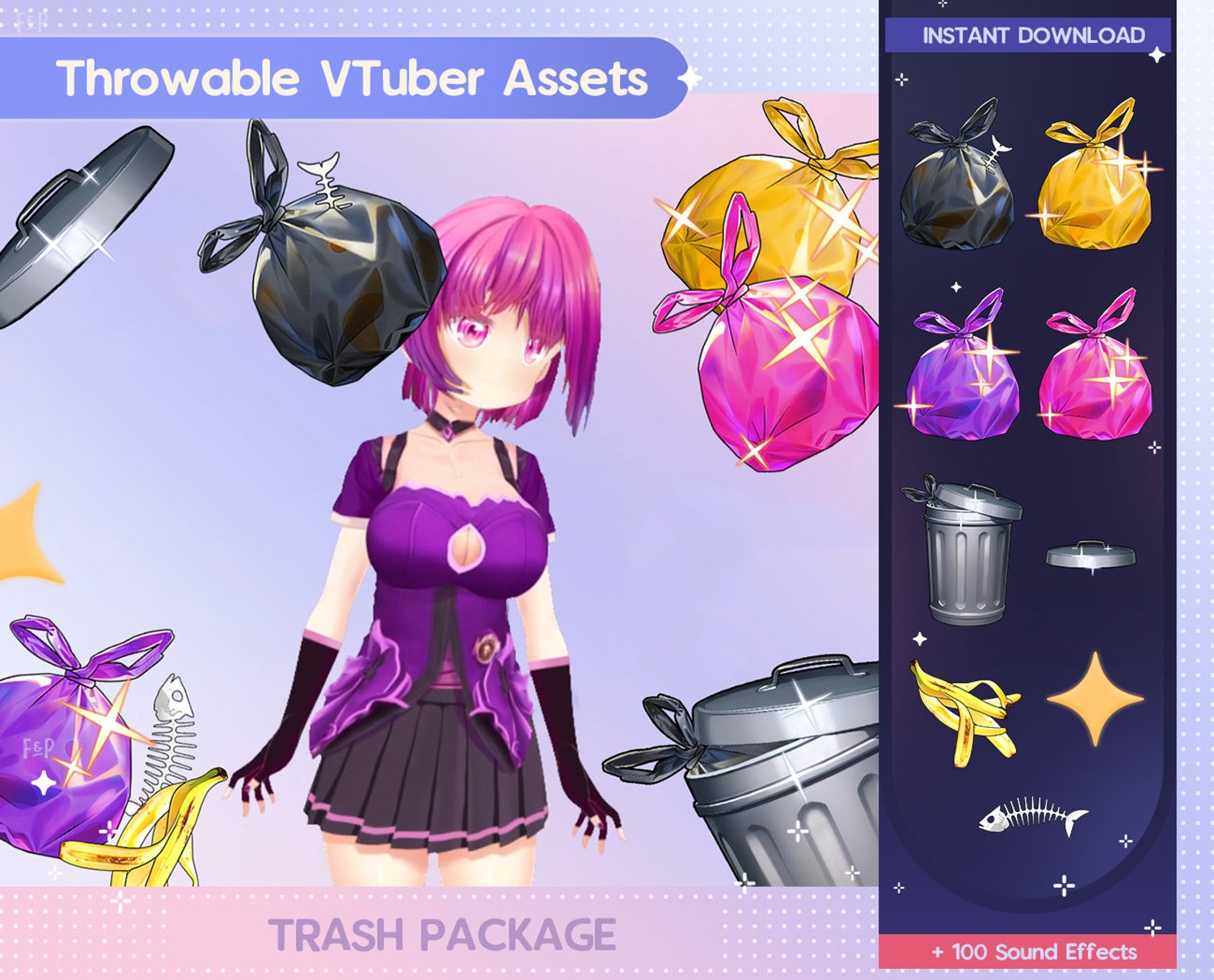 9 Throwables Vtuber Asset, T.I.T.S, Twitch Integrated Throwing System