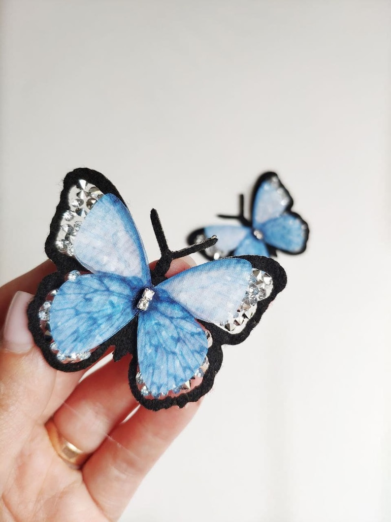 spring hair clips for girls 2 pcs Butterfly hair clip for toddlers