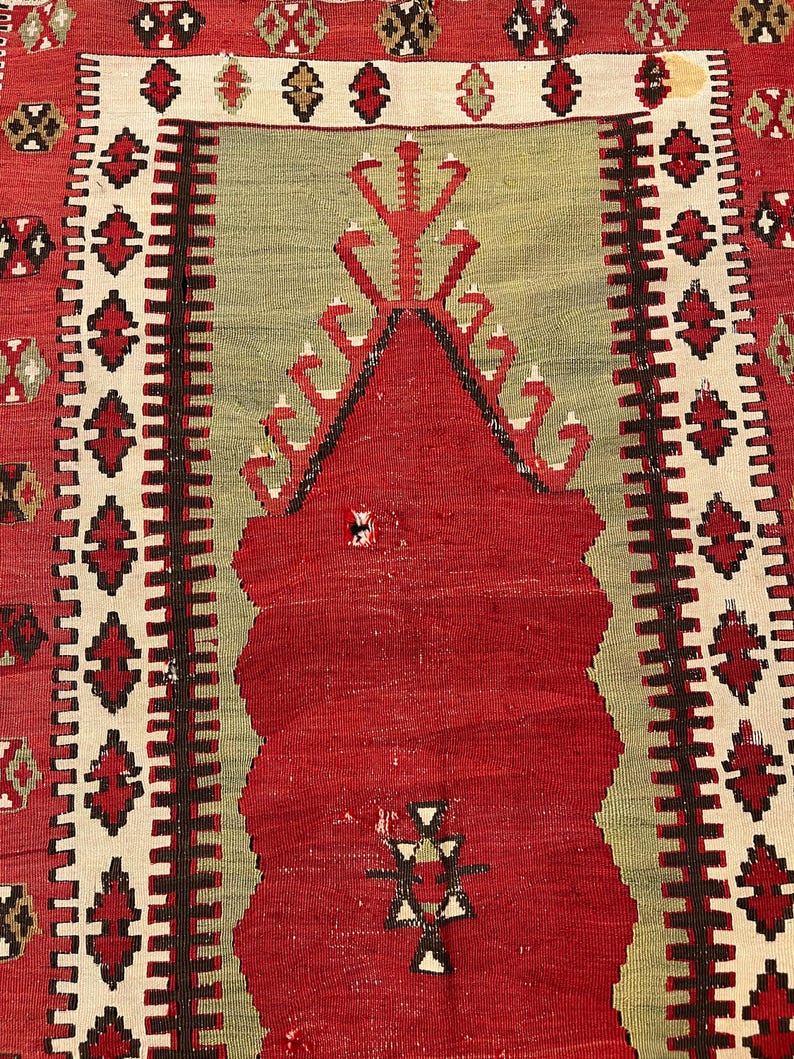 Fragment antique de kilim anatolien image 3