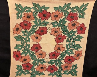 Antique Ottoman Textile Cross Stitched Embroidery, Antique Wall Hanging ,