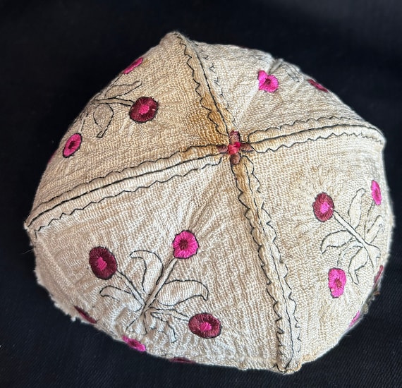 Antique  Silk Embroideri Turkish Anatolian Hat , … - image 3