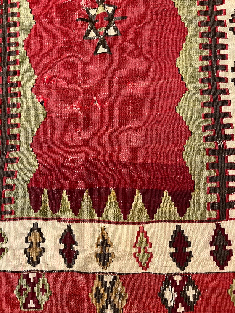 Fragment antique de kilim anatolien image 7