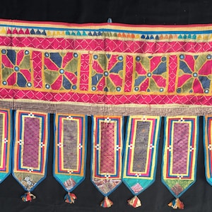 Antique Indian Window Valance Wall Hanging 123x66 cm 48&#39; x 26&#39; FREE SHIPPING