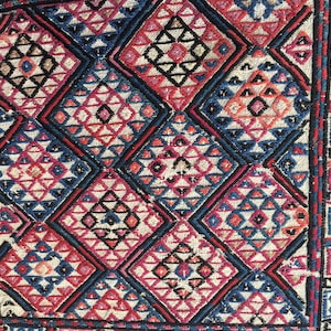 Vintage Wool Embroidery Bag Face in Good Condition, Pure Wool Natural Dyes 50 x 45 cm 20&#39; x 18&#39;