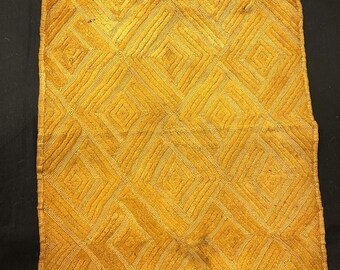 Vintage Kuba Cloth - African Textile - Ethnic Textile - African Wall Decor,58 x 46 cm 22 x 18 inches FREE shipping
