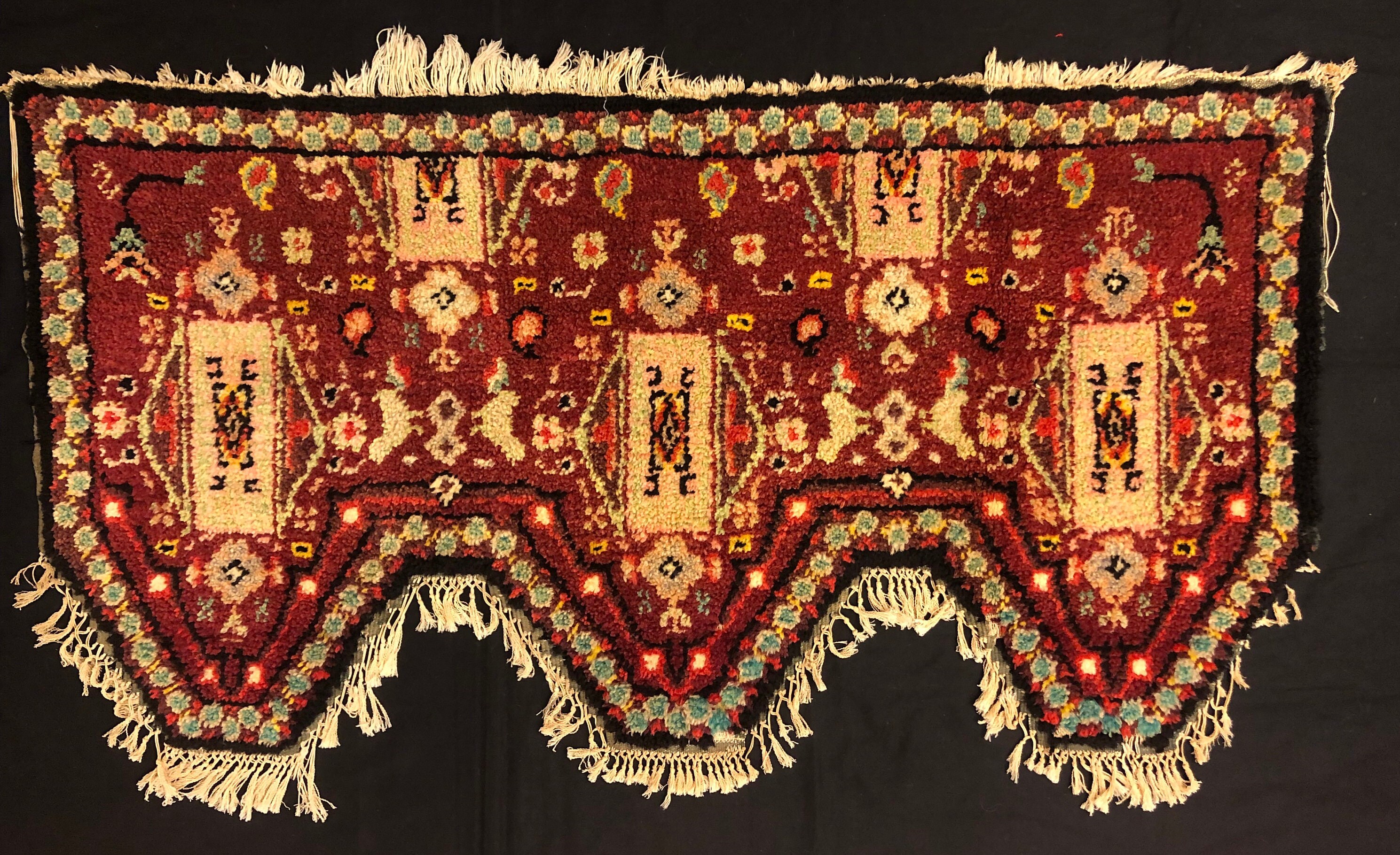 福袋安いいね半額ストア Rug Saddle Persian Vintage Pure With Dyes Natural Wool ラグ・カーペット